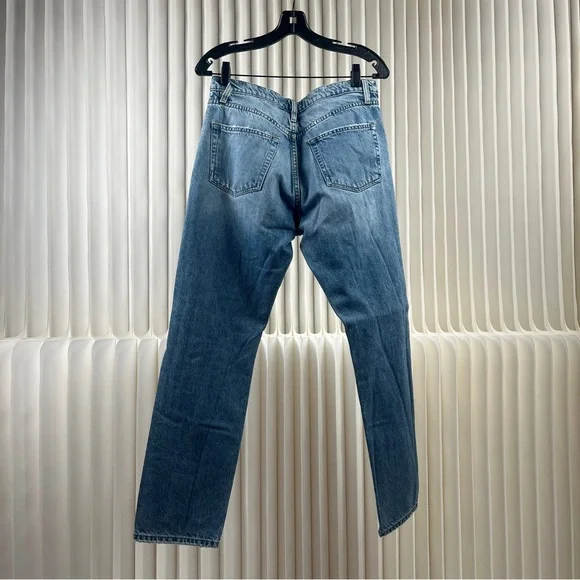 FRAME Le Slouch Women’s Light Blue Straight Jeans with Distressed Details - Picture 8 of 15